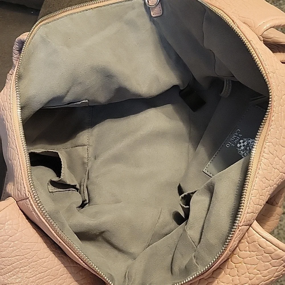 Vince CAMUTO Precious Blush Lambskin Steph Hobo Nappy Tote Bag